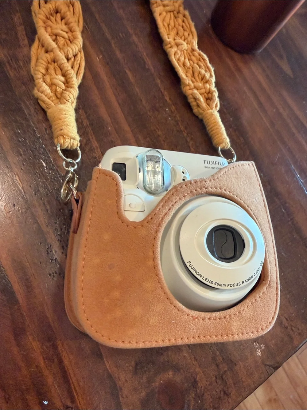 heyday Suede Crossbody Polaroid Camera Bag in Tan Brown